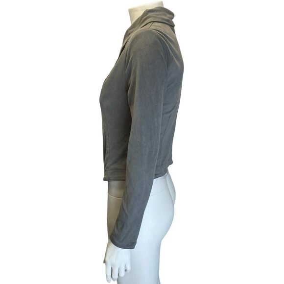 Romeo + Juliet Couture Jacket Womens Medium/Large Grey Sueded Soft Deconstructed - Picture 6 of 8